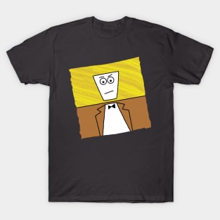 Suspicious Expression Drawing T-Shirt